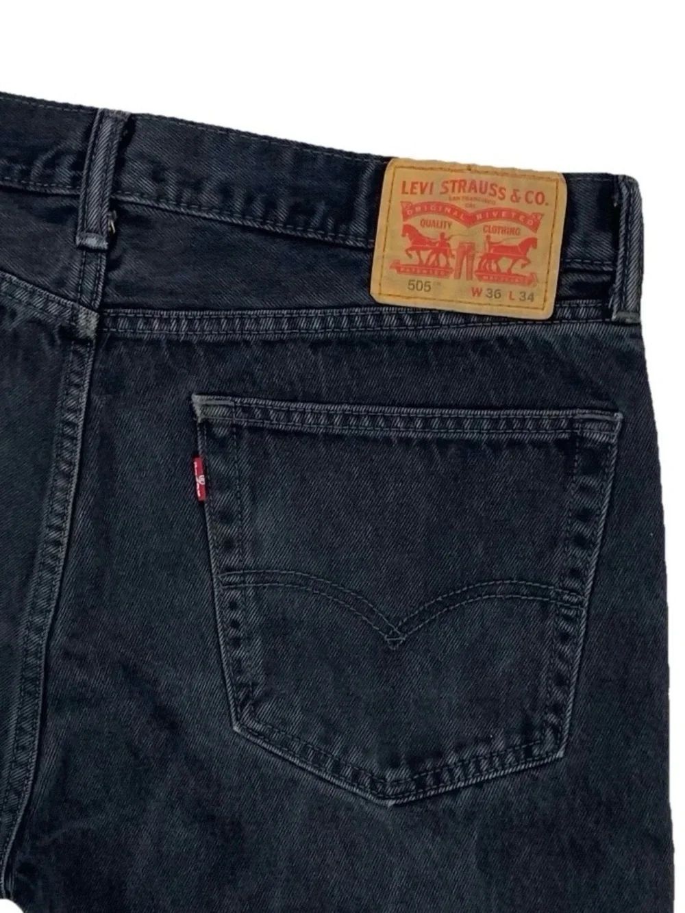 Levi's Black Cutoff Raw Hem Denim Shorts